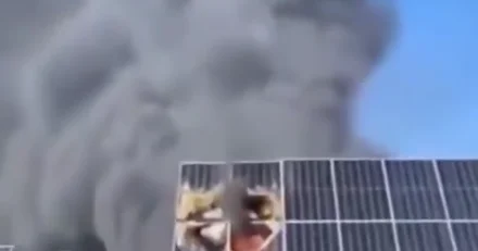 Жара в Испании привела к возгоранию солнечных панелей ВИДЕО
