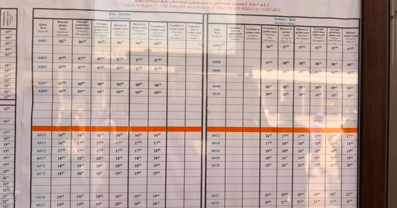 Xırdalan Bakı qatarının hərəkət cədvəli niyə dəyişib? Açıqlama