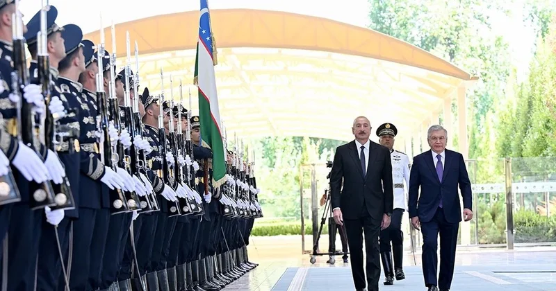 Prezidentin Özbəkistana iki günlük səfərindən növbəti GÖRÜNTÜLƏR