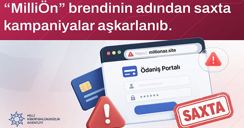 Saxta ödəniş səhifələri yaradılıb Ehtiyatlı olun!