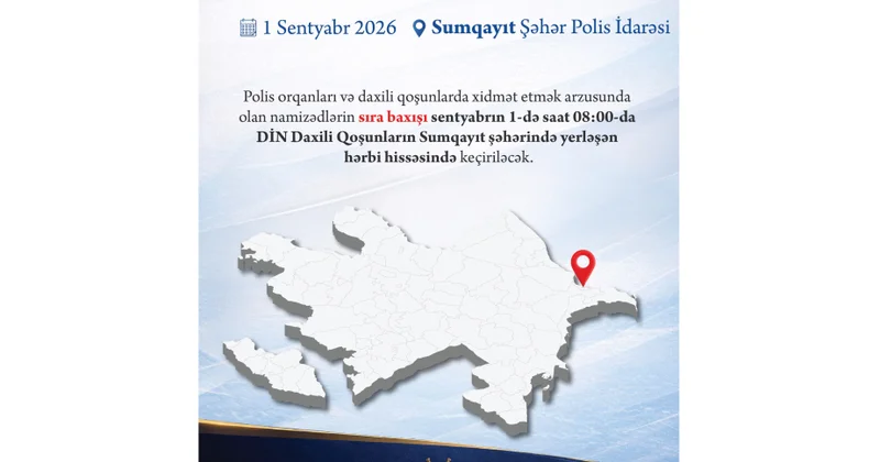 Daxili işlər naziri Sumqayıtda vətəndaşların müraciətlərini dinləyəcək və gənclərin sırasından seçim edəcək