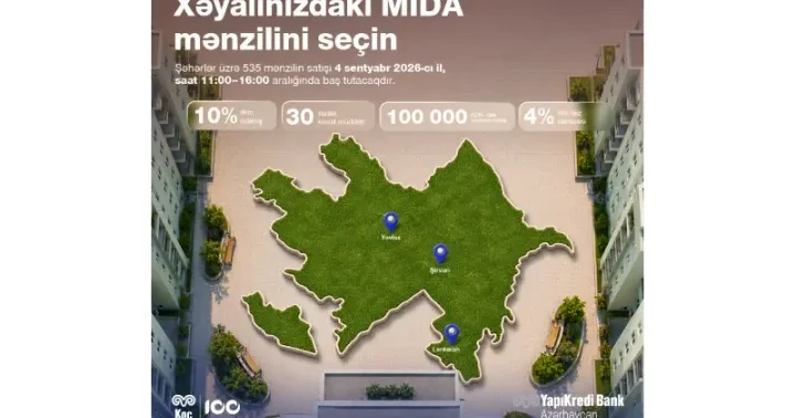 MİDA güzəştli ipoteka kreditini Yapı Kredi Bank Azərbaycanla əldə edin!