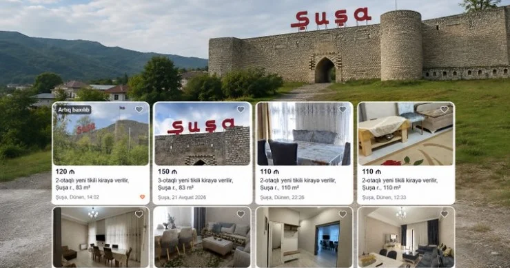 DÖVLƏTİN TİKDİYİ EVLƏR ELAN SAYTLARINDA... Şuşadakı mənzillər bu qiymətə kirayə verilir