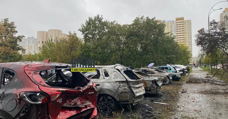 Kiyev gecə hücumundan sonra FOTO