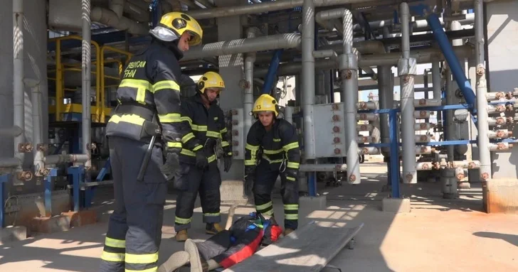В Баку на НПЗ имени Гейдара Алиева прошло пожарно тактическое учение