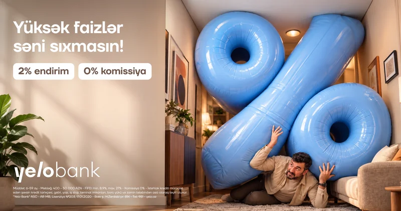 2% dək endirimlə kreditlərini bir ünvanda cəmlə!