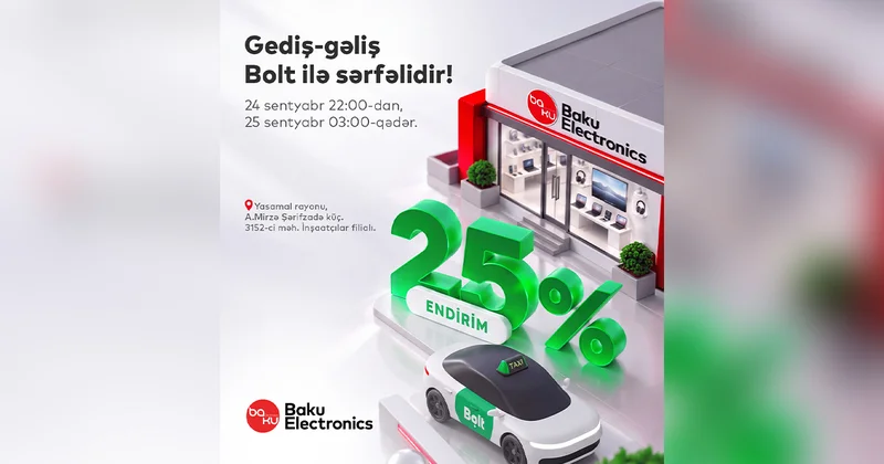 Yeni “Apple” smartfonlarının satış gecəsində “Bolt” ilə 25% endirimli səfər imkanı
