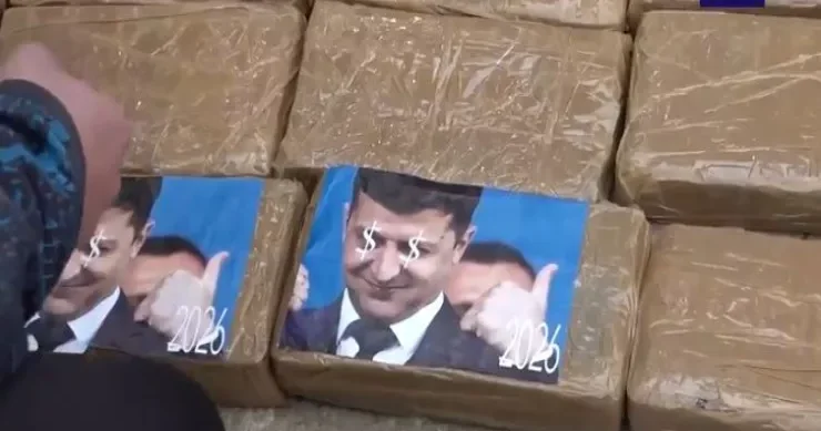 Üzərində Zelenskinin fotoları olan 300 kilo kokain tapıldı VİDEO