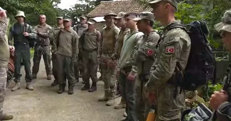 Азербайджанские, турецкие и грузинские военные в горах видео