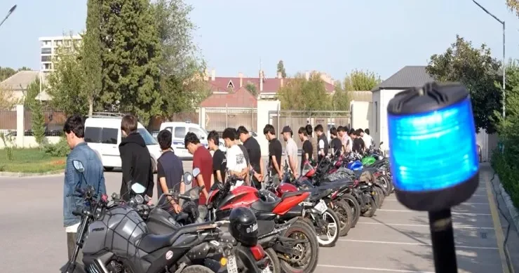 Sumqayıtda motoreyd: Saxlanılanlar var VİDEO