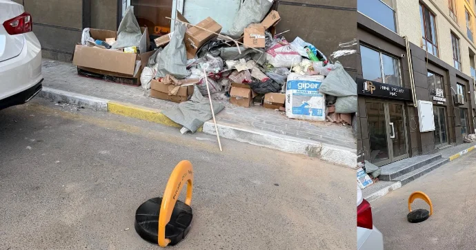 Sahibkarlar səkiləri və parkinq yerlərini zəbt edir Vətəndaşlar ŞİKAYƏTÇİDİR FOTO