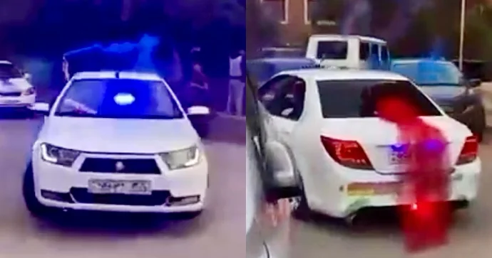 Toy karvanında maşına sayrışan işıq quraşdırıb nömrəsini gizlətdi Polis saxladı VİDEO