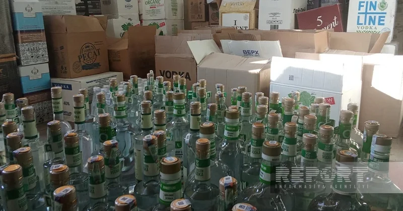 Ağsuda 247 ədəd alkoqollu içki satışdan çıxarıldı FOTOLAR