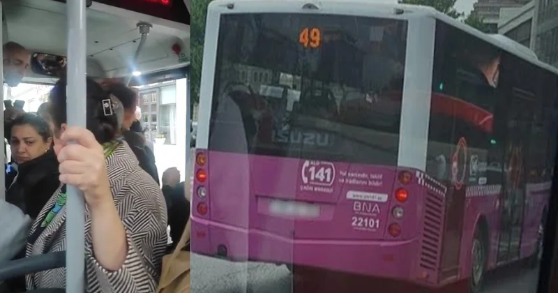 49 saylı marşrutdan ŞİKAYƏT: Sürücü qapıları bağlaya bilmir