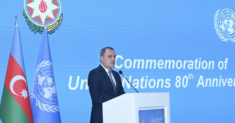 Ceyhun Bayramov BMT nin 80 illik yubileyinə həsr olunmuş tədbirdə çıxış edib FOTO