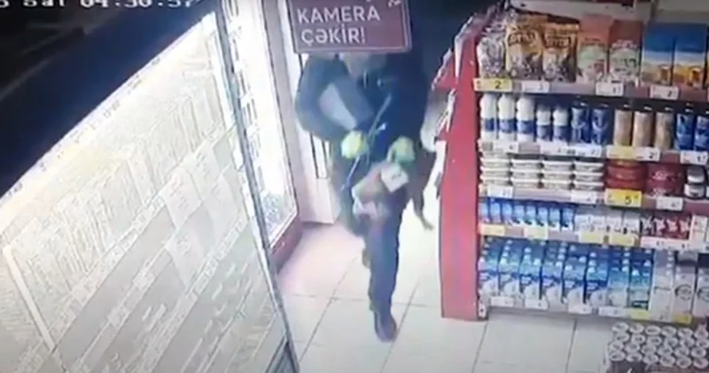 Masazırda marketdəki oğurluq kameraya düşdü ANBAAN VİDEO