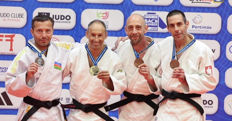 Veteran cüdoçularımız Avropa çempionatında daha iki medal qazanıblar FOTO