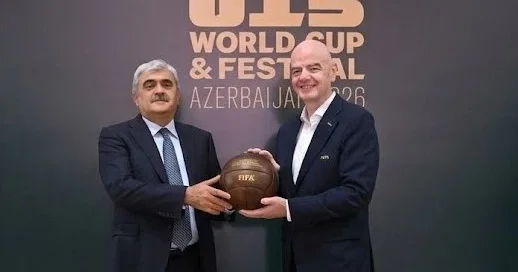 Глава FIFA встретился с Самиром Шарифовым в день открытия турнира U 15 в Баку