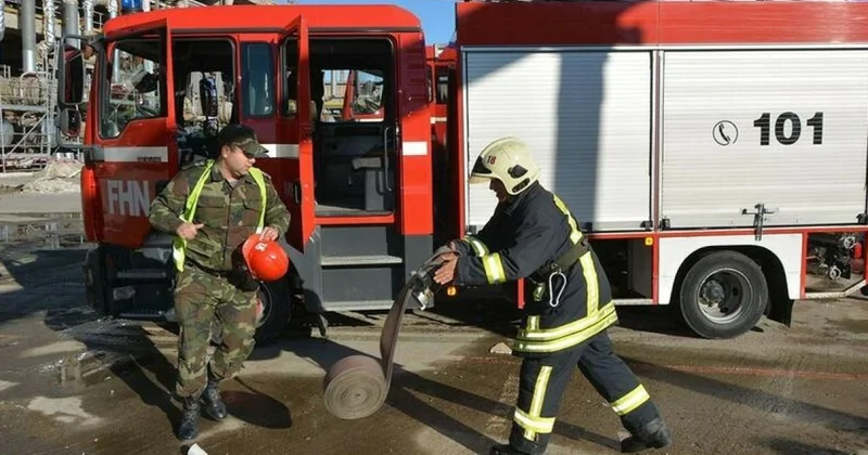 Пожар в многоэтажке в Баку