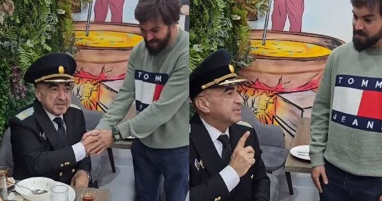 Prokurorluğun polkovniki İlyasın kafesi ndə yemək yedi VİDEO