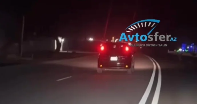 Yolu tanımayan qadın sürücü əks yola çıxdı VİDEO