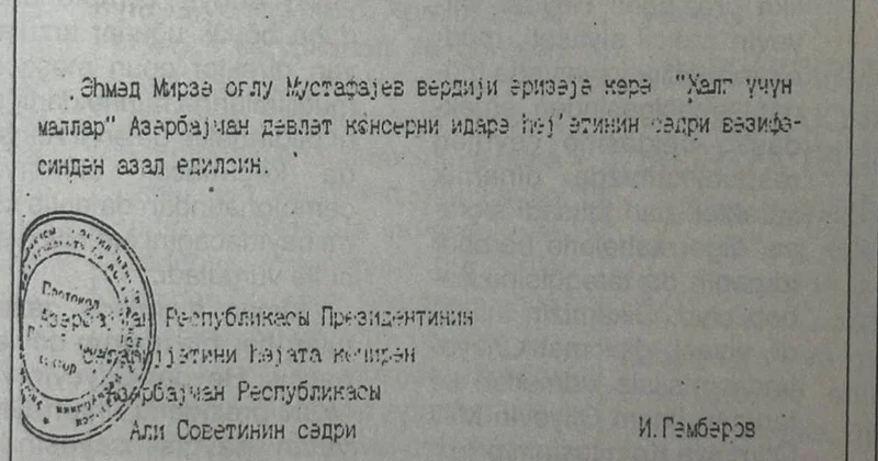 2 milyon dollar və 28 kq qızıla dəyişdirilən 775 nömrəli sərəncam