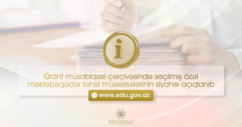 Qrant müsabiqəsində qalib olan özəl məktəbəqədər təhsil müəssisələrinin siyahısı açıqlanıb