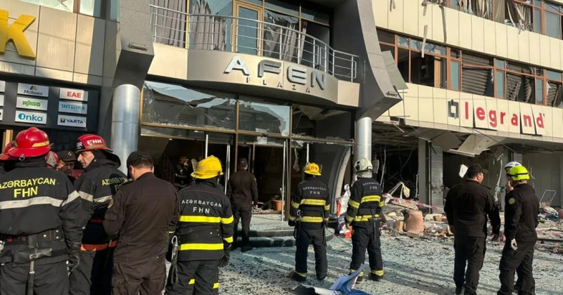 Partlayış baş verən AFEN Plazada araşdırmalara başlanıldı YENİLƏNİB