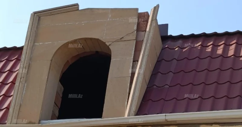 Goranboyda daha bir bina çökə bilər VİDEO FOTO