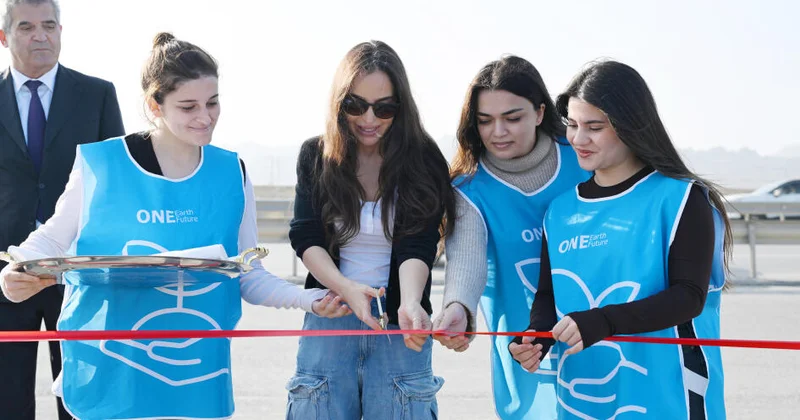 Leyla Əliyeva Qaradağda yeni parkın açılışında iştirak edib FOTO