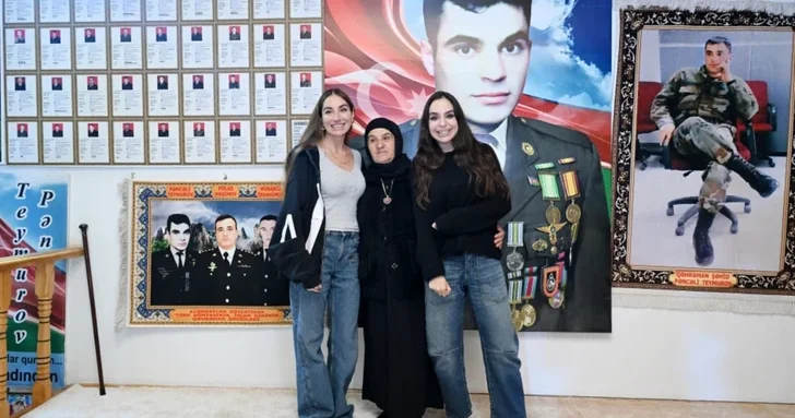 Арзу Алиева поделилась публикацией в связи с посещением семьи Национального героя Панджали Теймурова