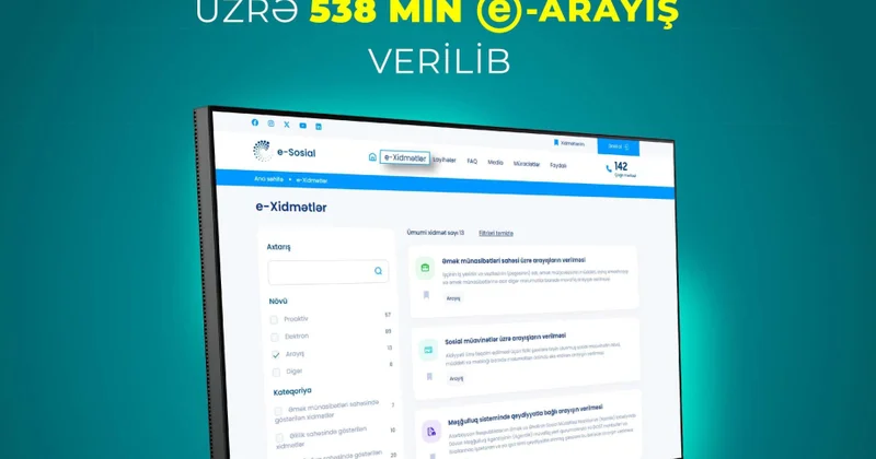 Azərbaycanda on ayda sosial sahə üzrə 538 min elektron arayış verilib