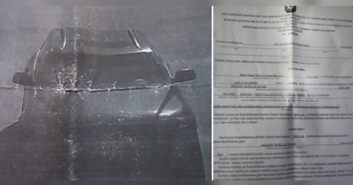 Maşın həyətdə ola ola sürücüyə cərimə yazıldı FOTO