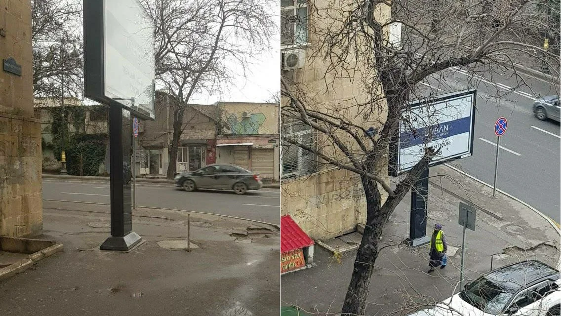 Küləkli Bakının reklam lövhələri İnsanlar hər an təhlükədədir