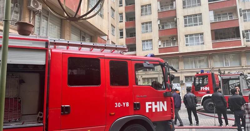 Yasamal rayonunda yanğın başlayıb