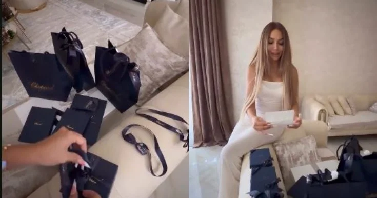 Ad günü hədiyyələrini kamera qarşısında açdı Video