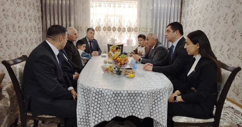 Qusarda şəhid və qazi ailələri ziyarət edildi FOTO