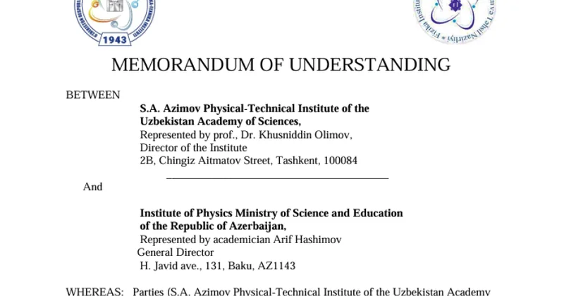 Azərbaycan və Özbəkistanın elmi tədqiqat institutları əməkdaşlığa başlayır