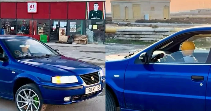 Hövsanda 6 yaşlı uşağı sükan arxasına keçirib lentə aldılar VİDEO