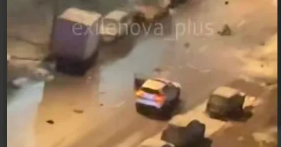 Moskvada polis avtomobilinə qumbara atılıb