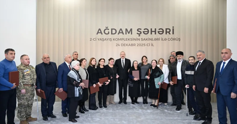 İlham Əliyev və xanımı Ağdamda sakinlərlə görüşdü FOTOLAR (YENİLƏNİB)