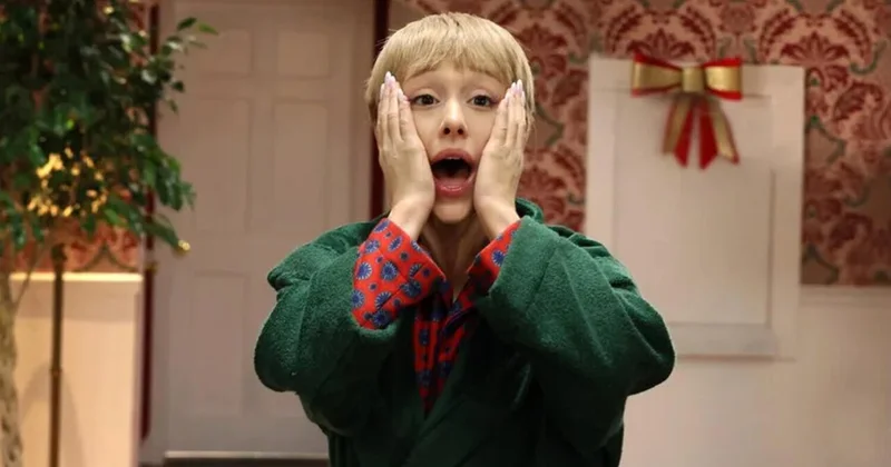 Ариана Гранде в образе Кевина из Один дома снялась в скетче