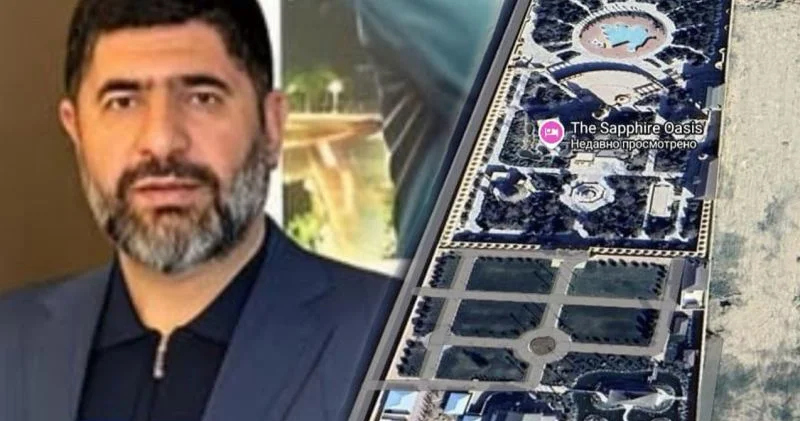 Ruslan Eyyubovun sahildəki 15 hektarlıq bağ evinin görüntüləri