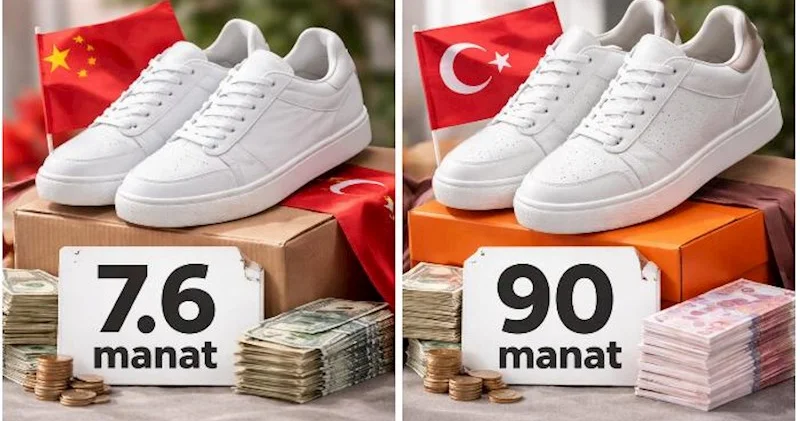 Dəridən idman ayaqqabıları Çindən 7,6 manata, Türkiyədən isə 90 manata gətirilib