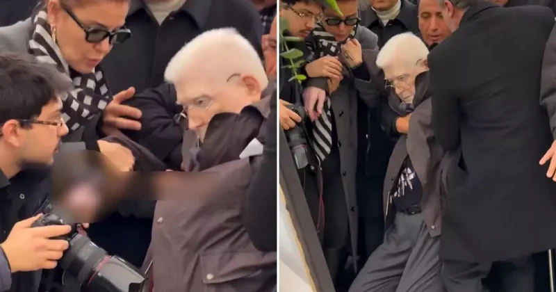 Haldun Dormenin dəfnində qorxu dolu anlar: Aktyor huşunu itirdi FOTO