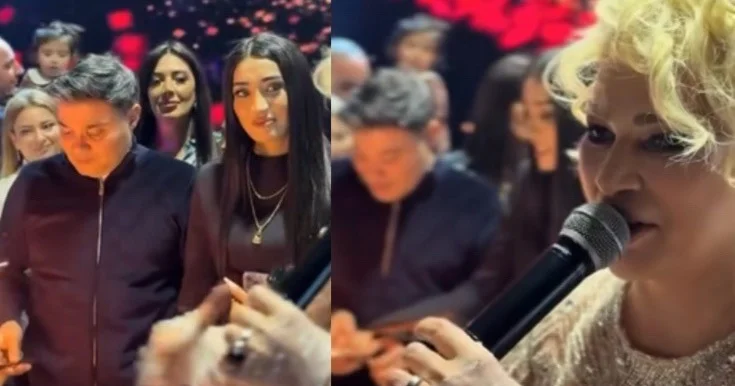 Mətanət gəlinini səhnədə təbrik etdi Video