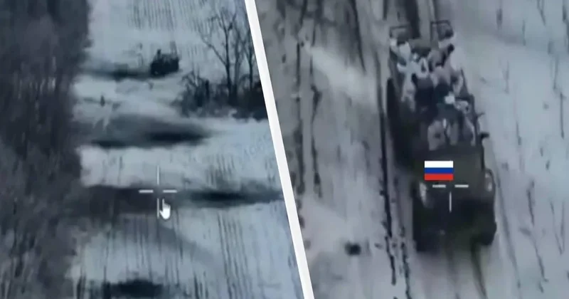 Rusiya ordusu Zaporojyedə piyada ilə dolu “Ural kabriolet”i hücuma göndərib