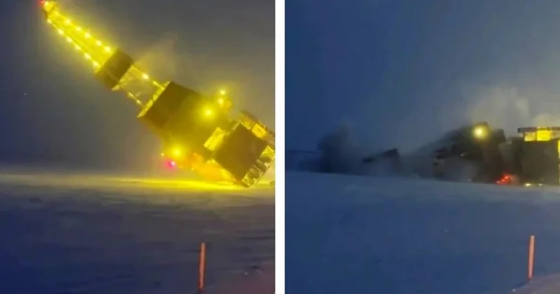 На Аляске обрушилась гигантская буровая установка Minval Politika