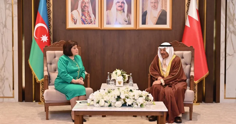 Sahibə Qafarova Bəhreyn Krallığı Şura Məclisinin sədri ilə görüşdü FOTO