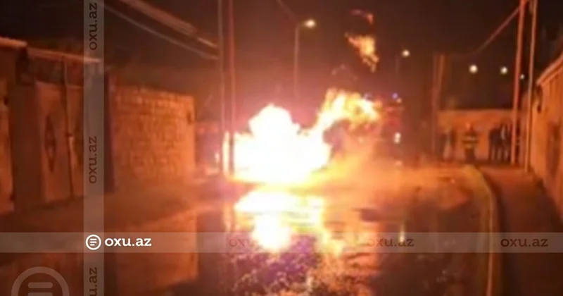 Mehdiabadda qəza yanğına səbəb oldu Qəsəbə qazsız qaldı+Video